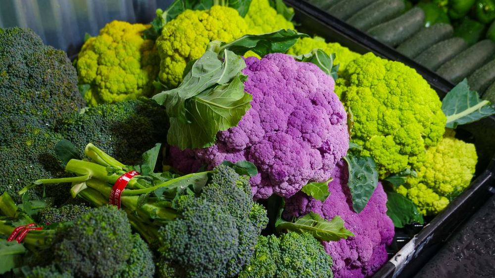 Broccoli and cauliflower